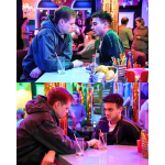 Oscar Branning with the twins in Eastenders