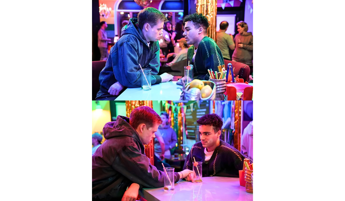 Oscar Branning with the twins in Eastenders