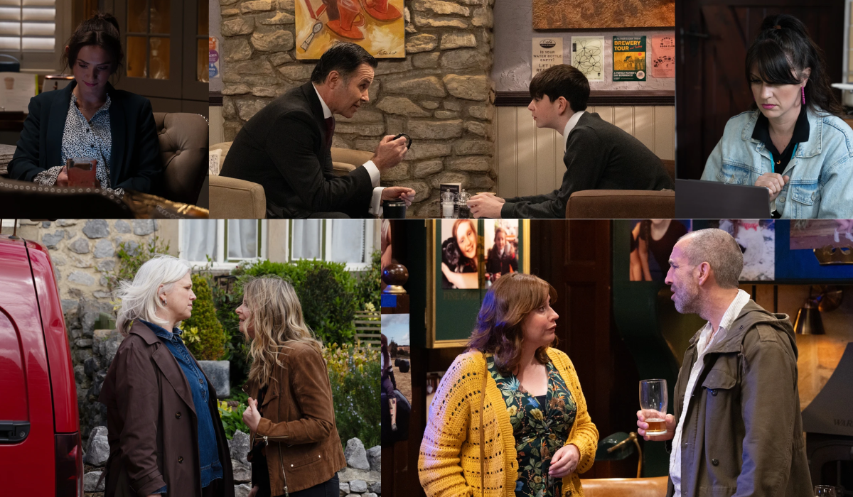 Emmerdale: Graham, Kyle, Todd, Charity, Lydia, Sam, Gabby