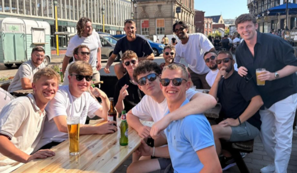 Liam McCheyne enjoys with friends!